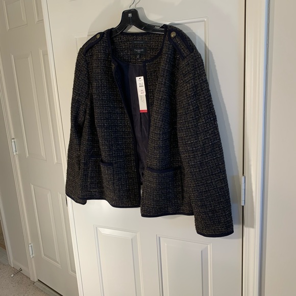 Talbots Jackets & Blazers - Talbots brown/black/silver tweed jacket size 18W